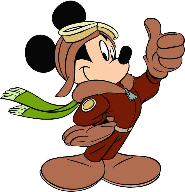 Mickpilot - Mickey Aviador Png (647x683), Png Download