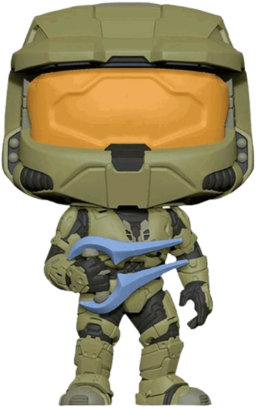 Master Chief With Energy Sword Pop Vinyl Figure - Master Chief With Energy Sword Pop (600x600), Png Download