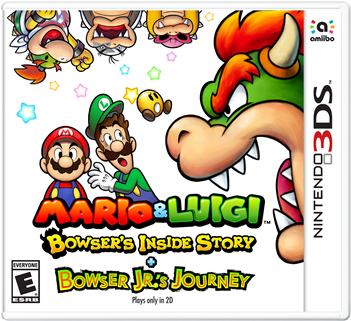 Mario & Luigi - Mario And Luigi Bowser's Inside Story Bowser Jr S Journey (350x438), Png Download