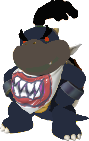 Dark Giga Bowser Jr (314x479), Png Download