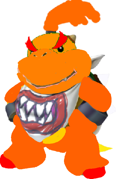 Giga Fire Bowser Jr - Dark Giga Bowser Jr (464x717), Png Download