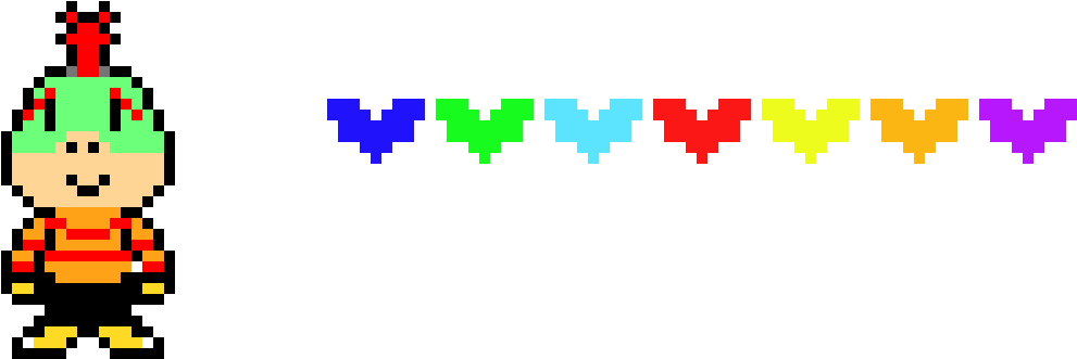 And The Souls - Bowser Jr Pixel Art (1050x400), Png Download