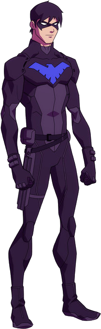 Nightwing Young Justice - Asa Noturna Justiça Jovem (331x682), Png Download