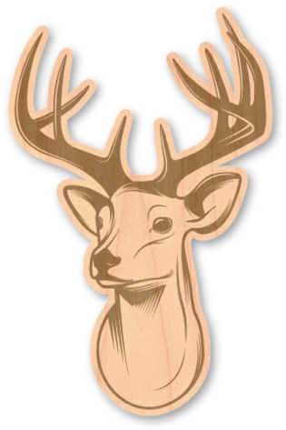 Drawing Deer Head (321x480), Png Download