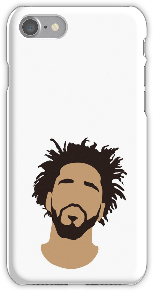J Cole Silhouette Iphone 7 Snap Case J Cole, V Neck - J Cole Canvas Painting (750x1000), Png Download