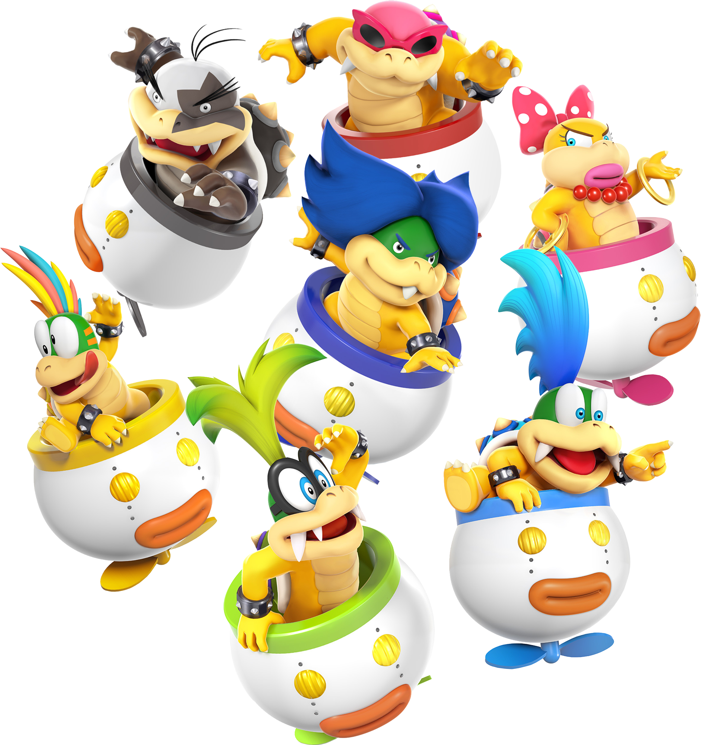 Koopalings And Bowser Jr Smash - Koopalings Smash Bros (2500x2600), Png Download