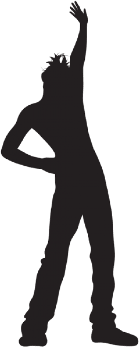 Dancing Man Silhouette Png Transparent Clip Art Image - Dancing Man Silhouette Transparent (249x600), Png Download