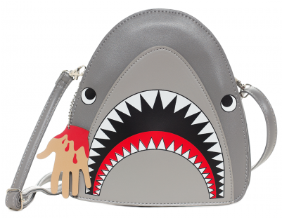 Shark Attack Crossbody Purse - Shark Drawstring Bag (400x400), Png Download