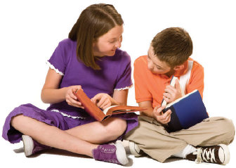Alex N Leah Reading - Children Reading Png (541x363), Png Download