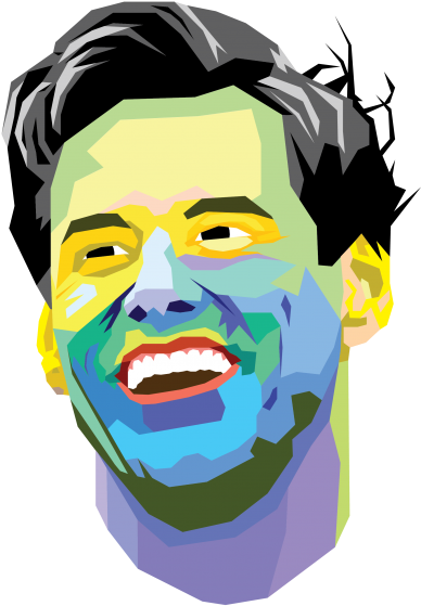 Jim Carrey Actor Low Poly Hd Wallpaper Desktop Background - Jim Carrey Illustration Png (748x821), Png Download