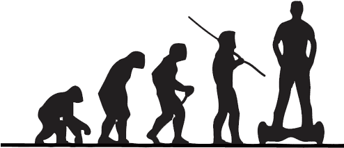 Hoverboard Evolution - Evolution Hoverboard (493x297), Png Download