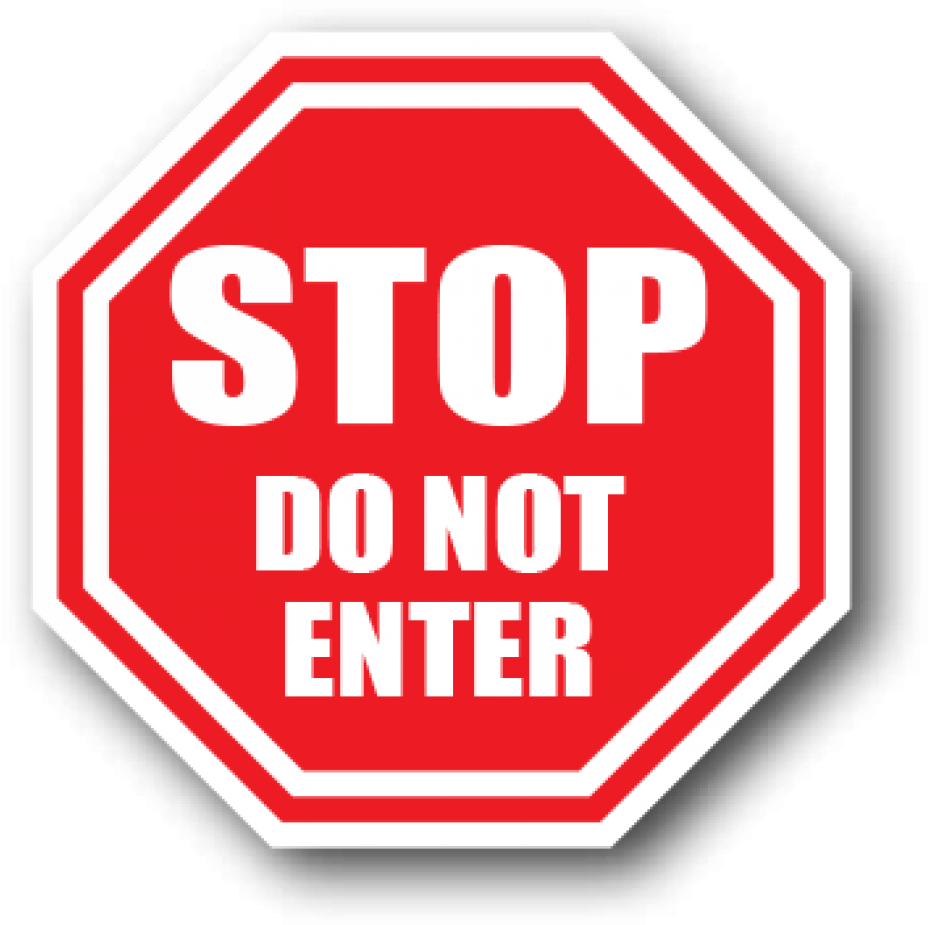 Durastripe Stop Do Not Enter Octagonal Safety Sign - Stop Sign Do Not Enter (969x1000), Png Download
