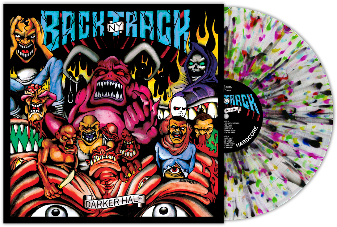 720 Rainbow Splatter Clear Vinyl - Backtrack Darker Half (1100x755), Png Download