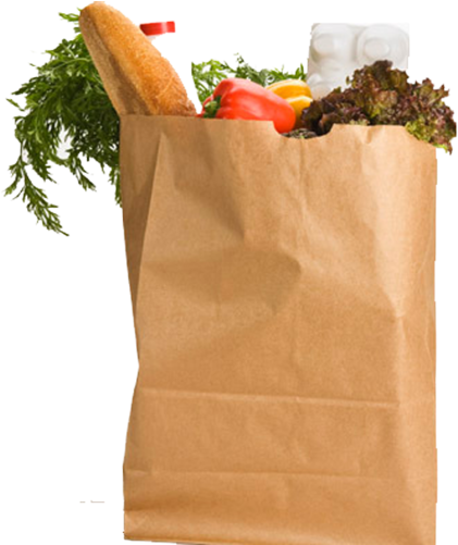 Food Paper Bag - Food Paper Bag Png (453x500), Png Download