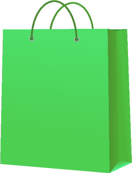 Paperbag Light Green - Green Shopping Bag Vector (460x600), Png Download