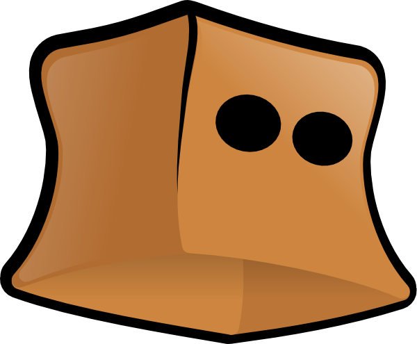 Paper Bag With Eye Holes Svg Clip Arts 600 X 495 Px (600x495), Png Download