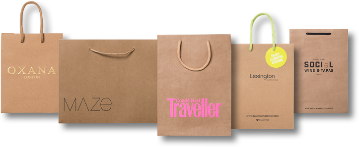Luxury Kraft Paper Bags - Paper Bag (723x297), Png Download