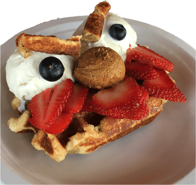 Waffle Monster™ - Waffle Monster (675x674), Png Download