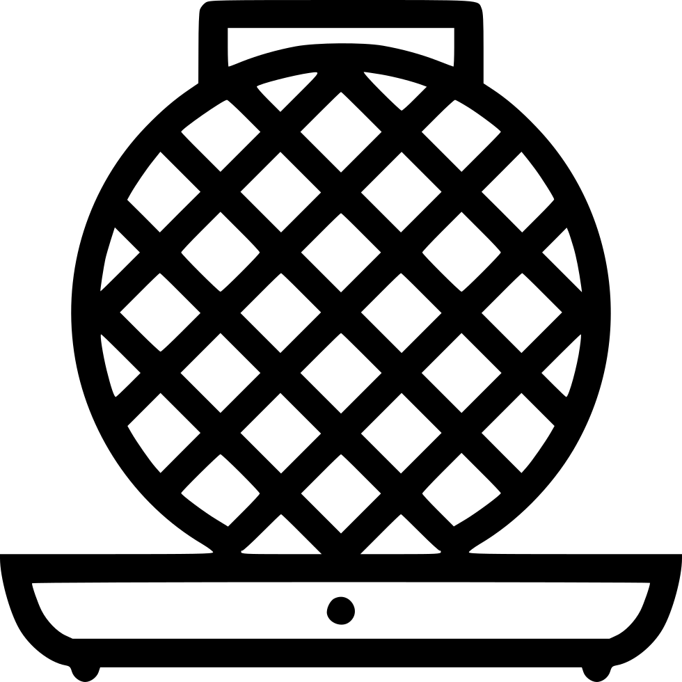 Svg Transparent Library Waffle Iron Png Icon Free Download - Black And White Waffle Vector (980x980), Png Download