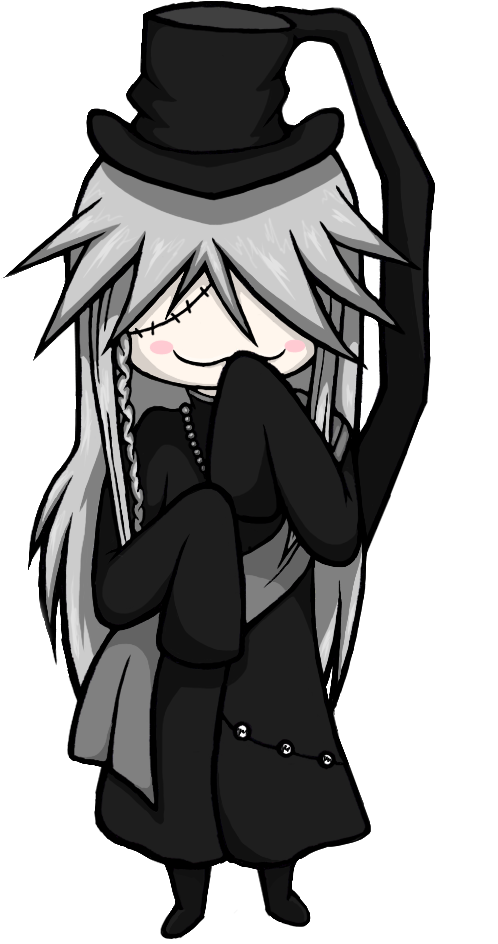 Png Royalty Free Stock Kawaii Kuroshitsuji Butler Pinterest - Undertaker Black Butler Chibi (694x1151), Png Download