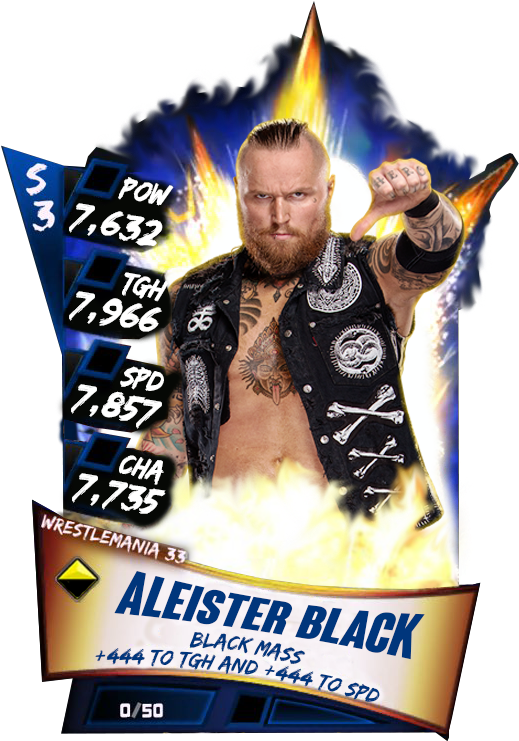 19 Apr - Aleister Black Wwe Supercard (575x790), Png Download