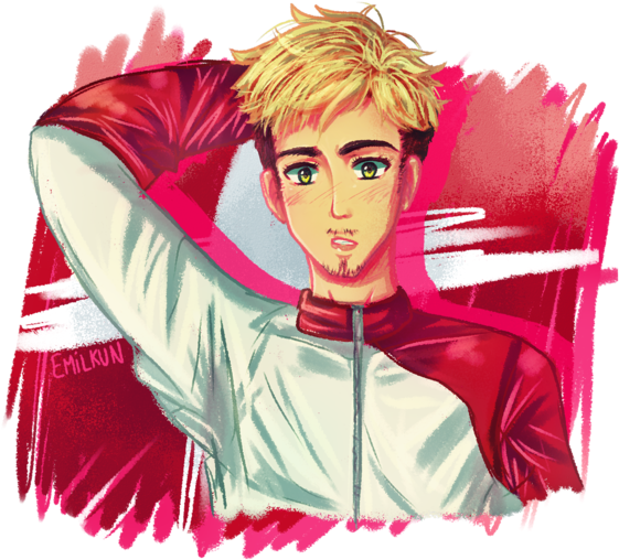 4 Jan - Yuri On Ice Chris Fanart (600x533), Png Download