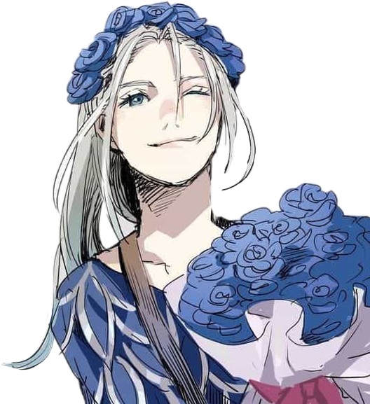 Anime Victor Yurionice Yuri On Ice Blue White Long - Viktor Nikiforov With Long Hair (528x577), Png Download
