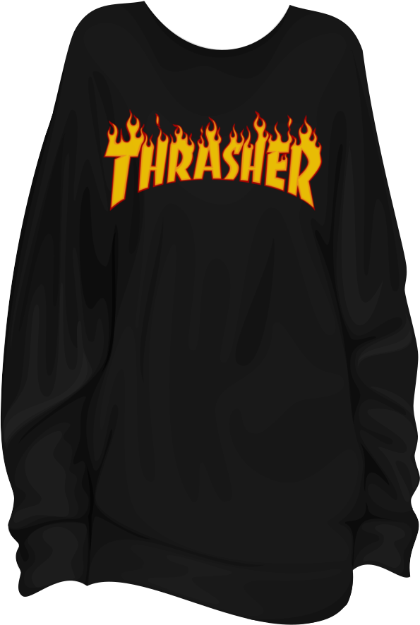 Logo - Http - //i - Imgur - Com/7cgtqno - Sweater - - Vans Thrasher Trucker Hat - Black (thrasher) (595x886), Png Download