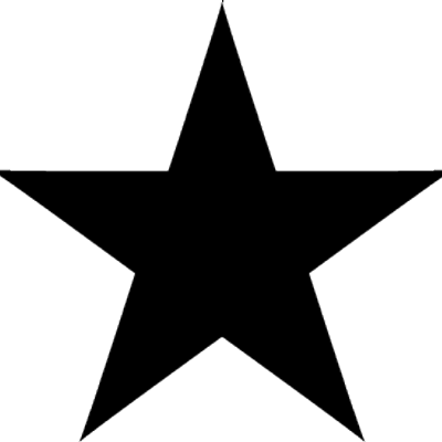 David Bowie, 1947-2016 - 5 Point Star Png (400x400), Png Download