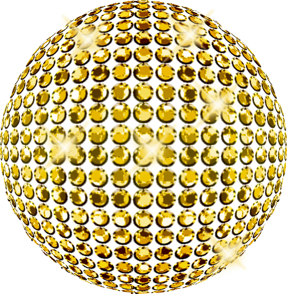 Gold Disco Ball - Disco Ball (581x597), Png Download