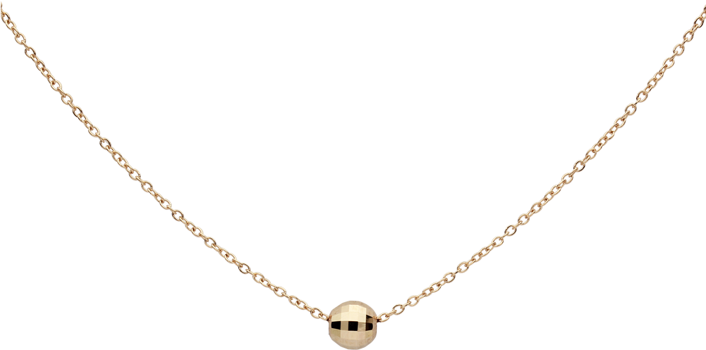 Faceted Mirror Ball Necklace - Collier Messika 1 Diamant (1000x1000), Png Download