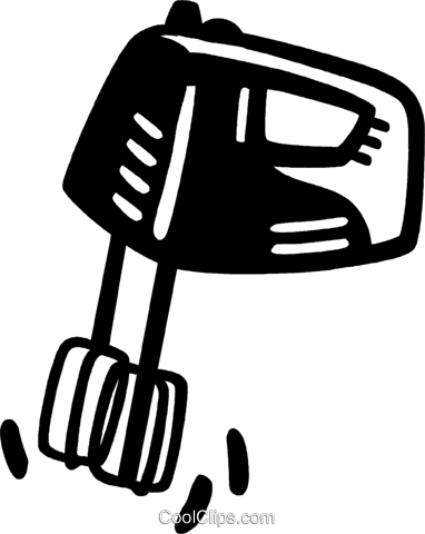 Electric Mixer Royalty Free Vector Clip Art Illustration - Batedeira Vetor Png (382x480), Png Download