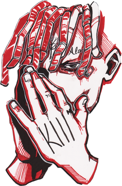 Xxxtentacion Hand Art (480x734), Png Download