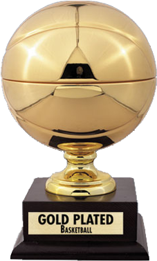Soccer Trophy - Gold Ball Trophy Basketball Transparent (300x400), Png Download