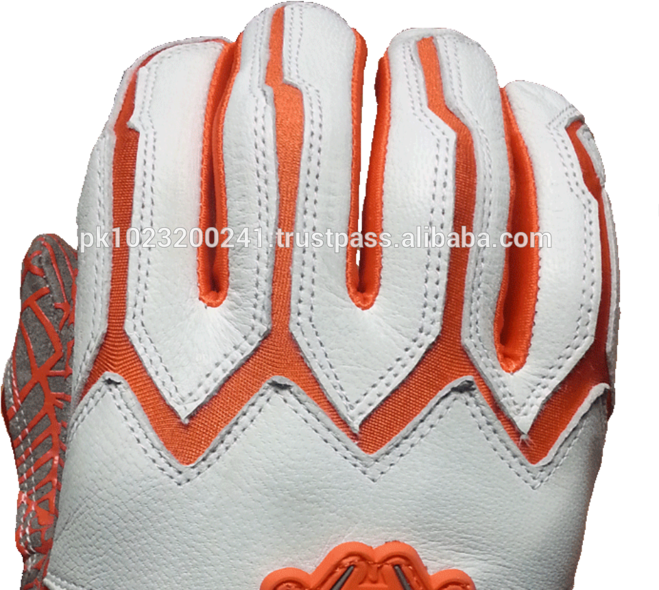 Spiderz Web Batting Gloves - White/orange (1000x1000), Png Download