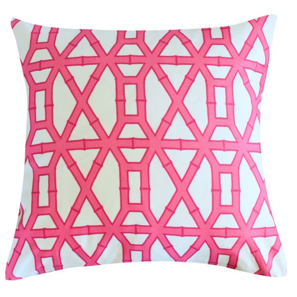 Bamboo White Pillow - Bamboo Pillow Pink/white 12 X 22 (600x600), Png Download