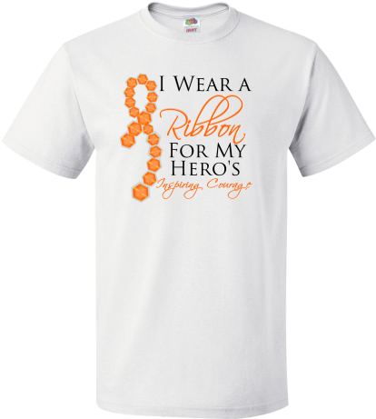 Leukemia Awareness I Wear A Ribbon For My Hero's Inspiring - Office Character T Shirt (480x480), Png Download