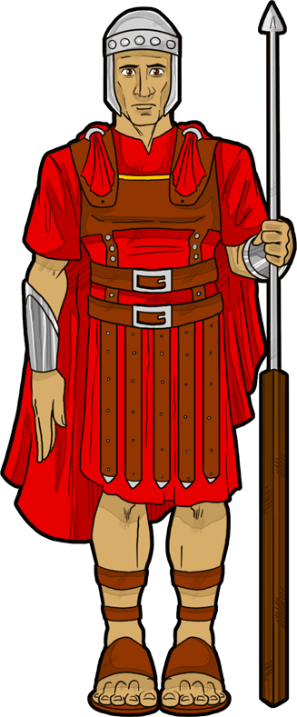 Label A Roman Soldier (327x789), Png Download