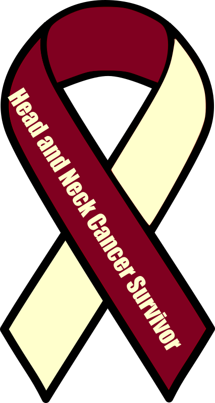 Head And Neck Cancer Awareness Ribbon Pink Ribbon Oral - Head And Neck Cancer Clip Art (400x750), Png Download