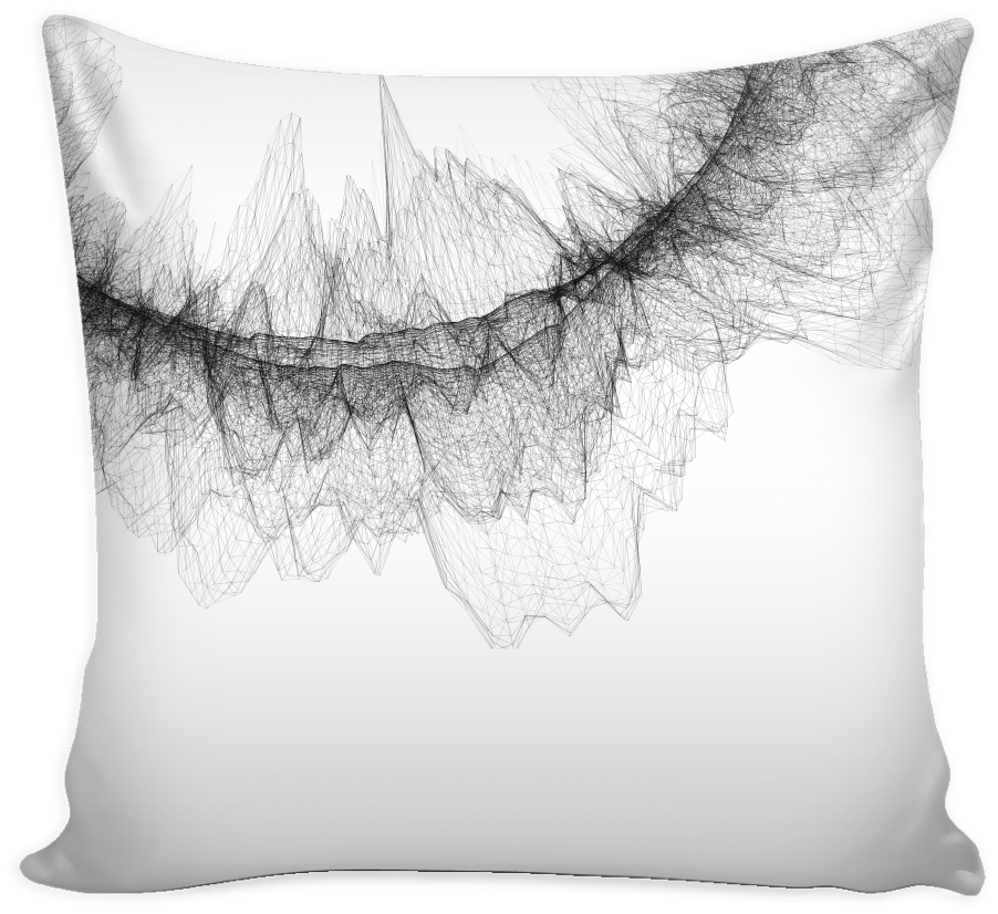 Wireframe Sound Waves Pillow Case - I M Living My Best Life (1024x1024), Png Download