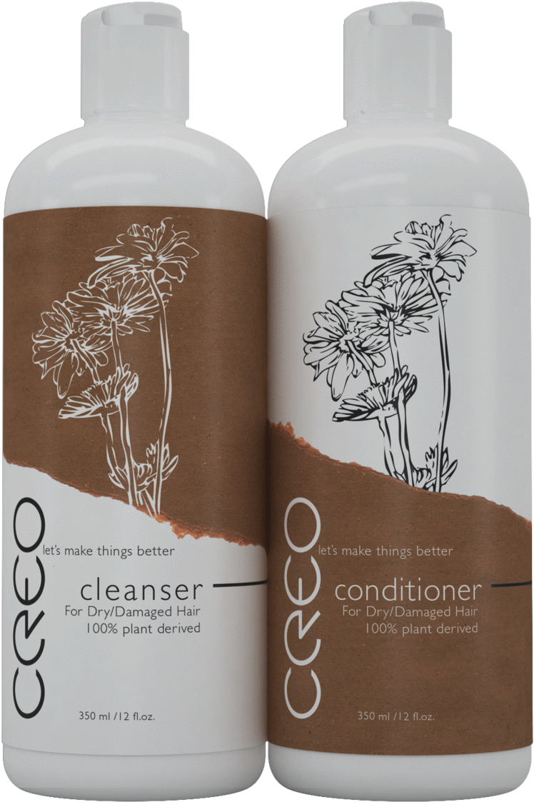 Creo Professional Cleanser And Conditioner For Dry/damaged - Cleanser (822x1200), Png Download
