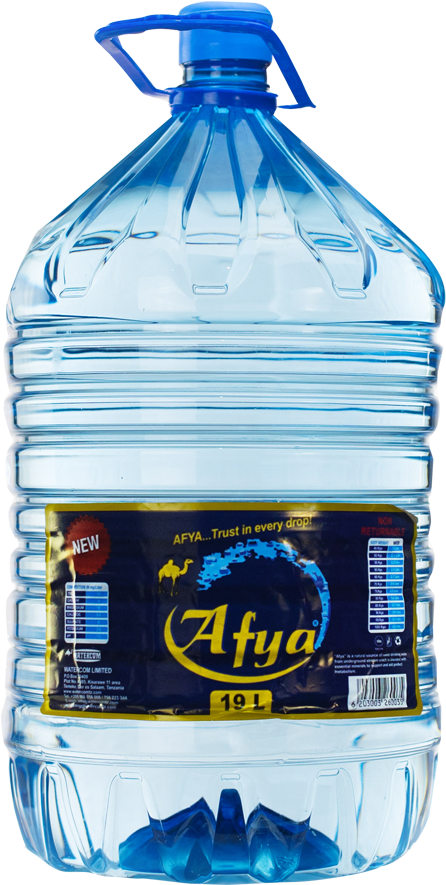 19 Ltr Returnable Bottle - Afya Drinking Water (650x900), Png Download