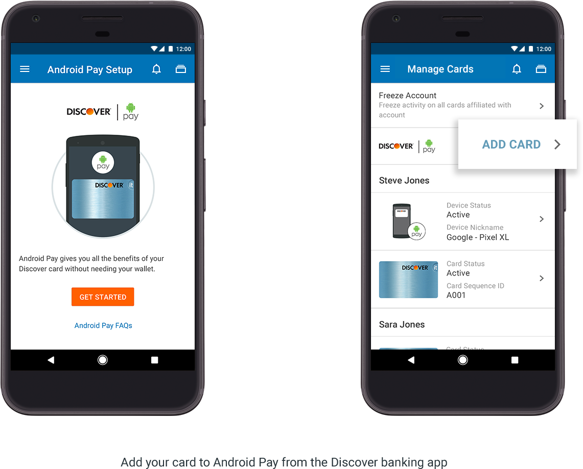 Android Pay Now Works In Bank Of America, Usaa, Discover - Android Pay In App (1600x1090), Png Download