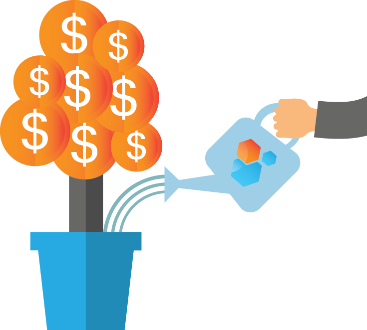 Start Growing Your Money Tree - Growing Money Tree Icon (735x662), Png Download