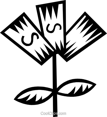 Money Tree Royalty Free Vector Clip Art Illustration - Emblem (438x480), Png Download