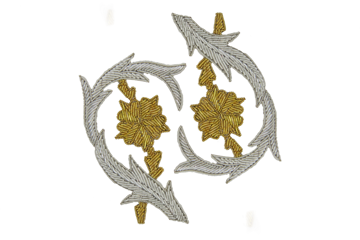 Repeat Pattern Flower Silver - Emblem (1200x799), Png Download