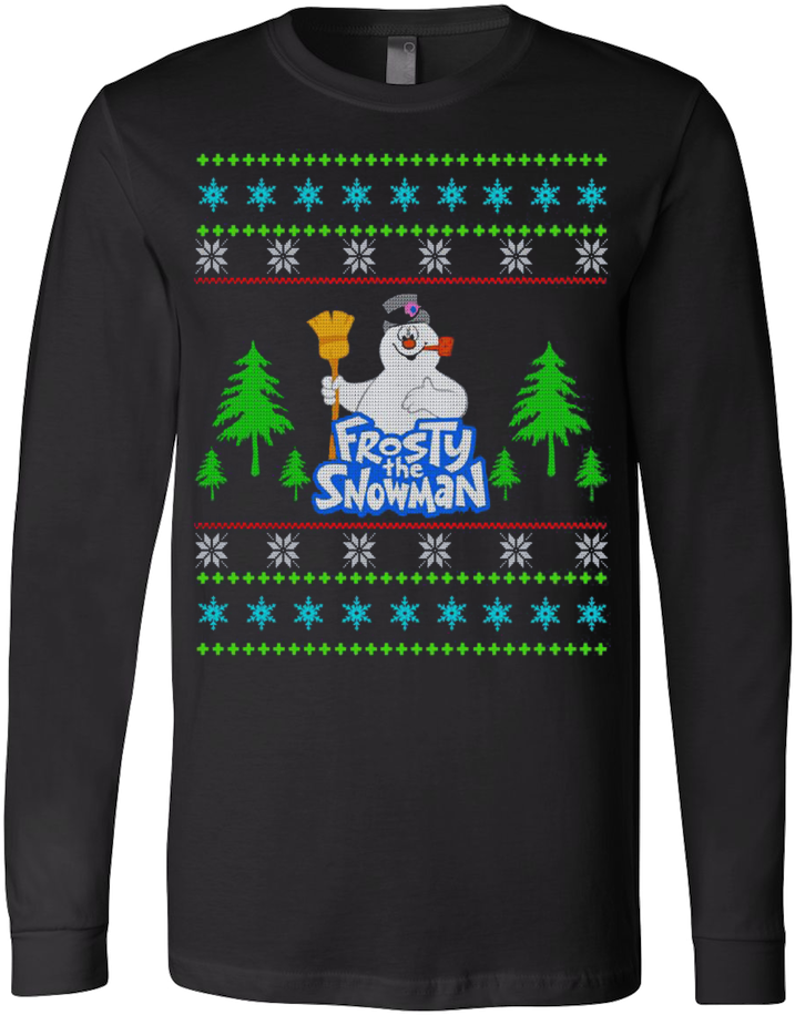 Frosty The Snowman Ugly Christmas Sweaters T Shirt - Here Comes Frosty! (frosty The Snowman) (1000x1000), Png Download
