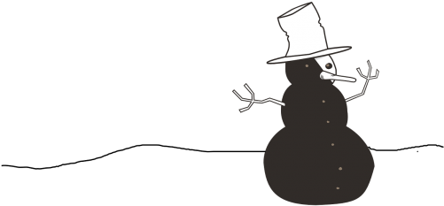 Snowman,top Vector Graphics - Winter (500x250), Png Download