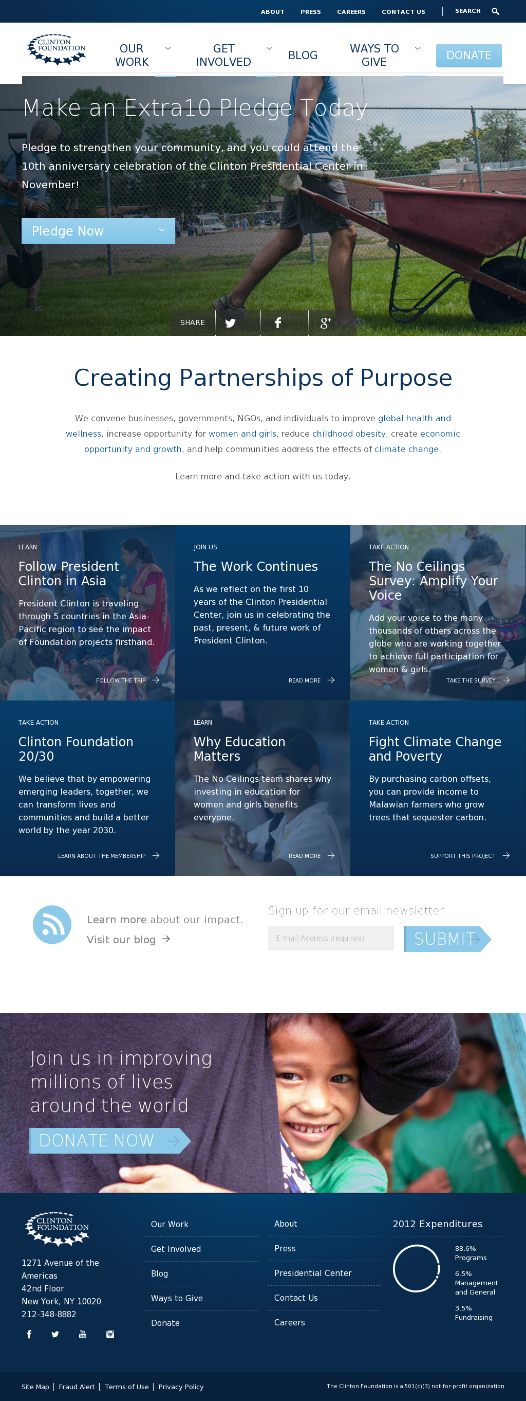 Clinton Foundation Competitors, Revenue And Employees - Website (1024x2724), Png Download
