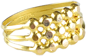 Fancy Gold Ring Design For Women 7971-11 - Gold (480x280), Png Download